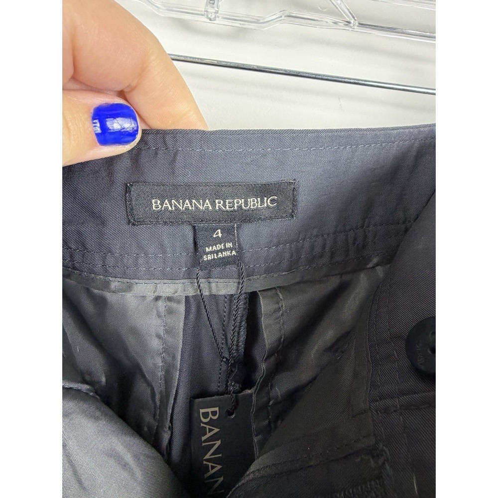 NWT Banana Republic Gray High Rise Wide Leg Pleated Pants Size 4 Orca TENCEL - Picture 5 of 8